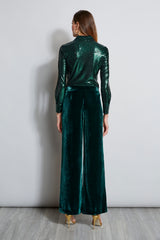 Wide Leg Velvet Pant