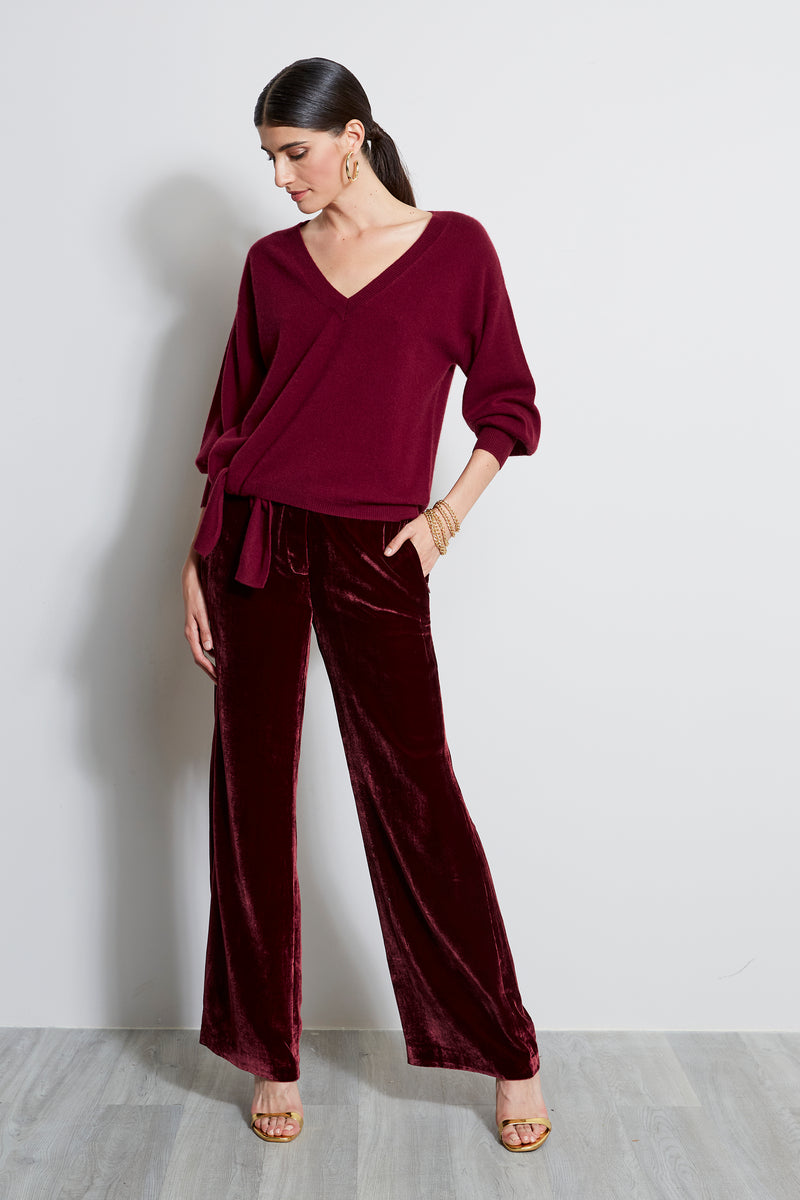 Velvet Wide Leg Pant