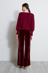 Velvet Wide Leg Pant