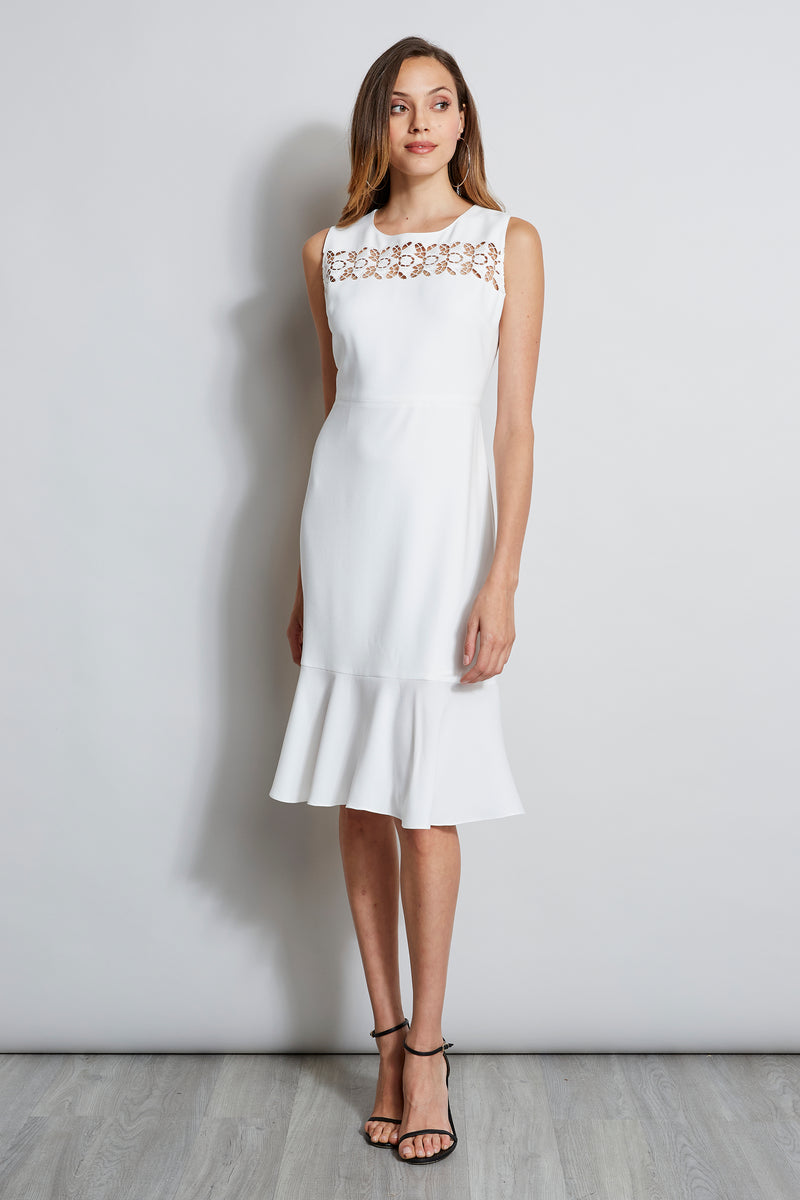 Embroidered Fit & Flare Dress Elie Tahari Embroidered Fit & Flare Dress Elie Tahari
