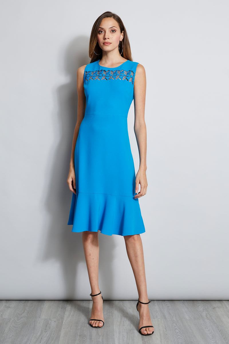 Embroidered Fit & Flare Dress – Elie Tahari