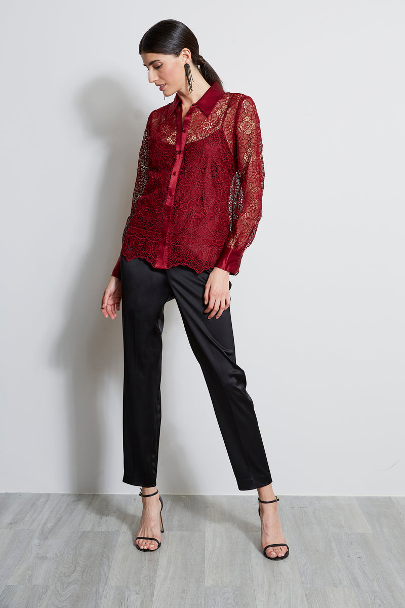 Lace Button Up Shirt