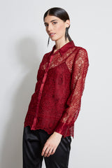 Lace Button Up Shirt