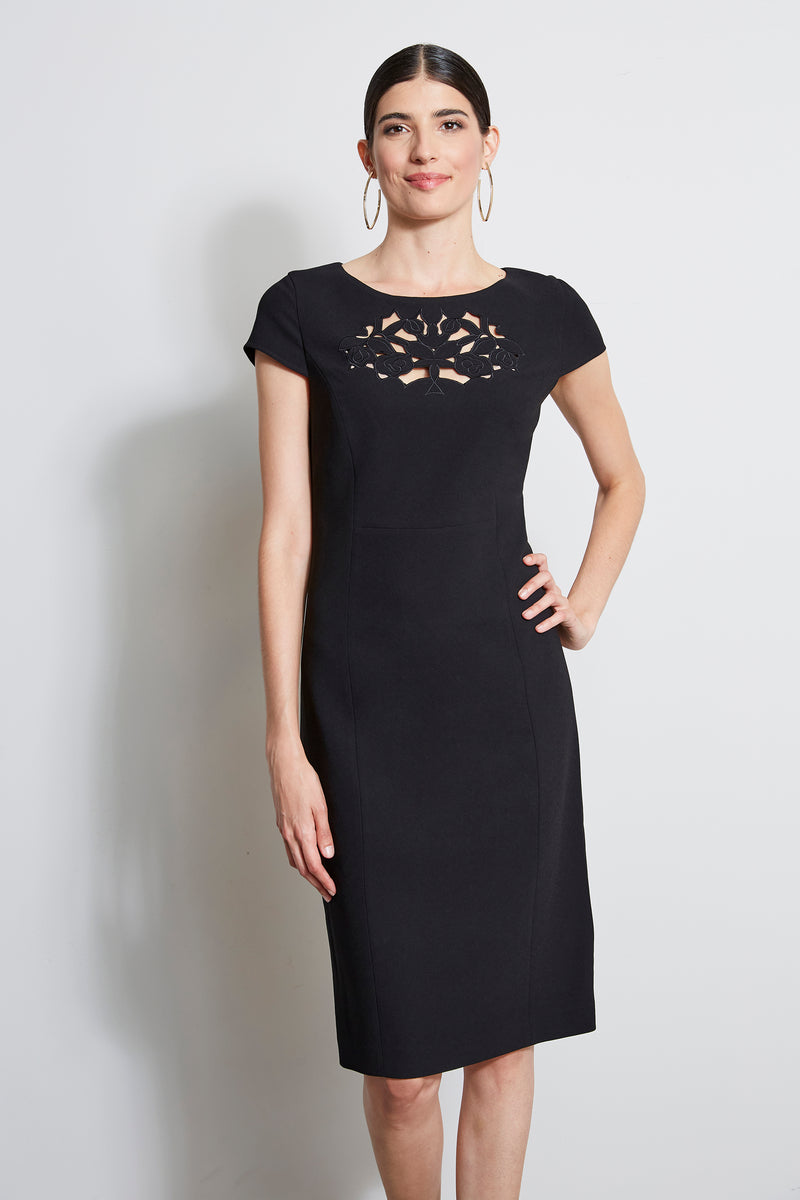 Cut Out Embroidered Dress