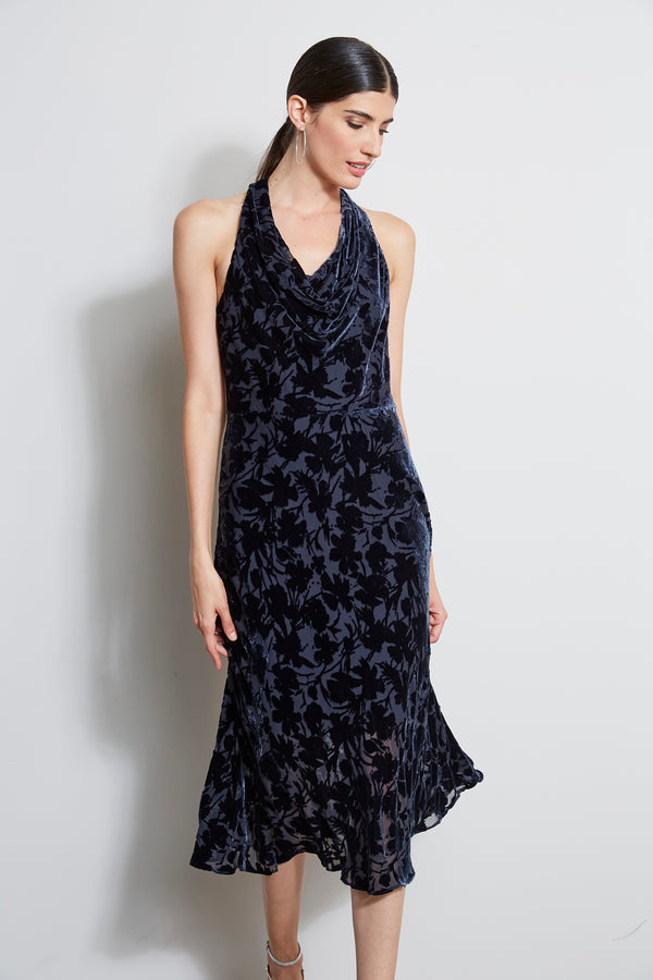 Burn Out Velvet Halter Dress – Elie Tahari