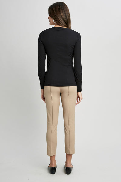 Straight Neck Ribbed Knit Image 3