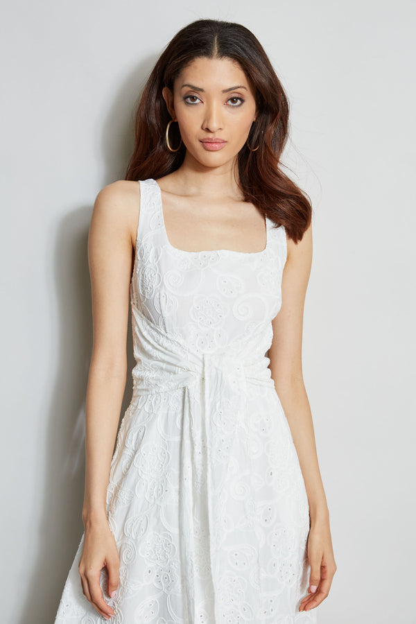 Cotton Eyelet Tie Dress