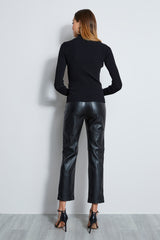 Long Sleeve Mock Neck Keyhole Sweater
