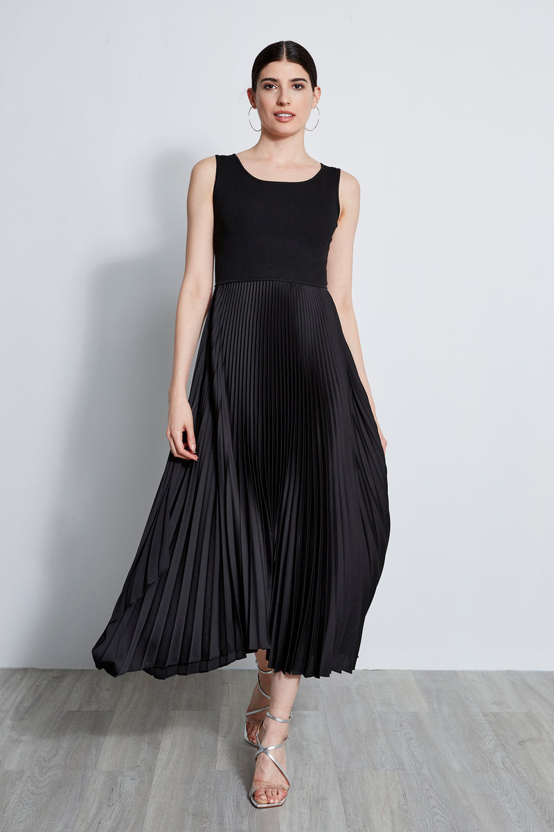 Pleated Midi Dress Elie Tahari Pleated Midi Dress Elie Tahari