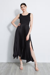 Pleated Midi Dress