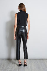 Vegan Leather Chain Pant