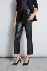 Vegan Leather Chain Pant