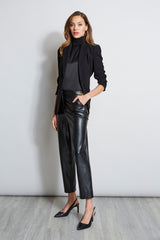 Vegan Leather Chain Pant