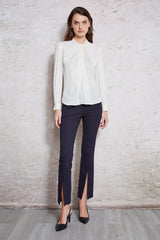 Silk Twist Neck Shirt