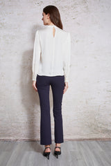 Silk Twist Neck Shirt