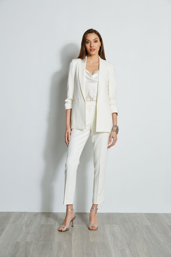 Ruched Sleeve Blazer