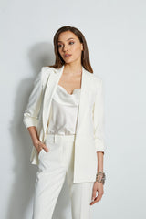 Ruched Sleeve Blazer