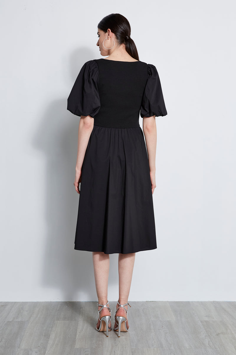 Puff Sleeve Cotton Dress