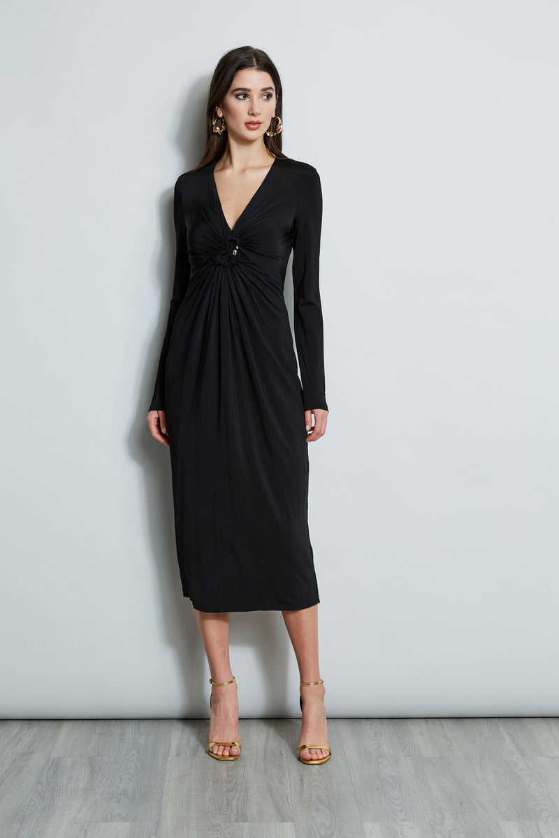 Matte Jersey Twist Detail Dress