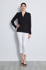 Long Sleeve Silk Contour Shirt