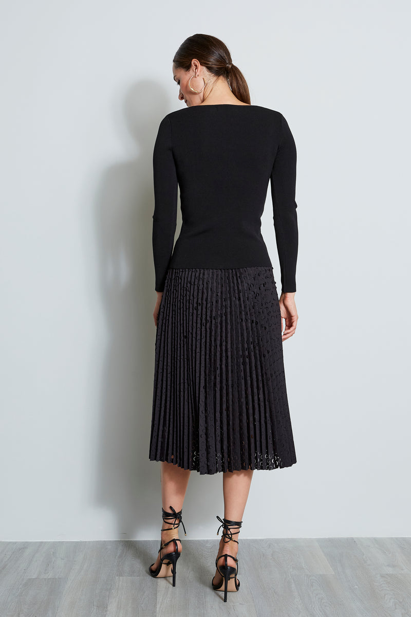 Long Sleeve Square Neck Knit