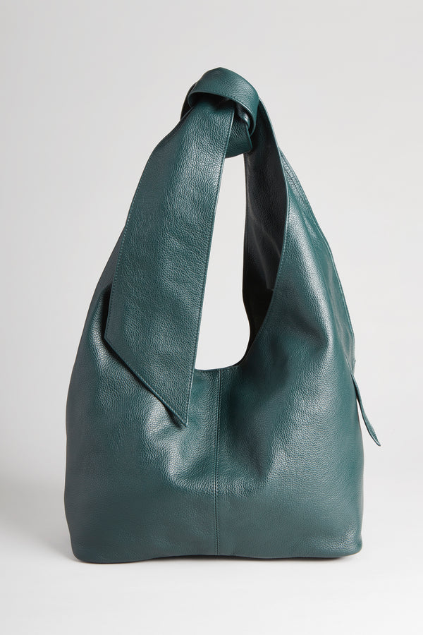 Italian Closeout Deal- 100% Genuine Leather Tote Bag - Deep Green