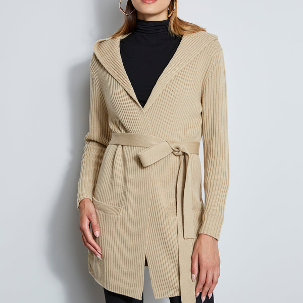 Tahari shop hooded cardigan